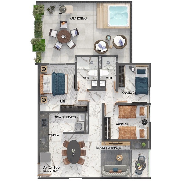 Apartamento, 3 quartos, 71 m² - Foto 11