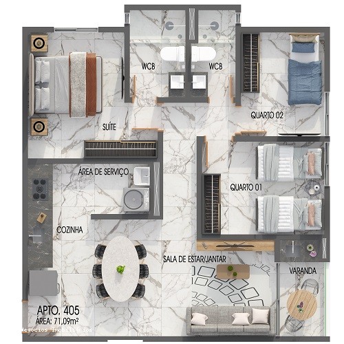 Apartamento, 3 quartos, 71 m² - Foto 17